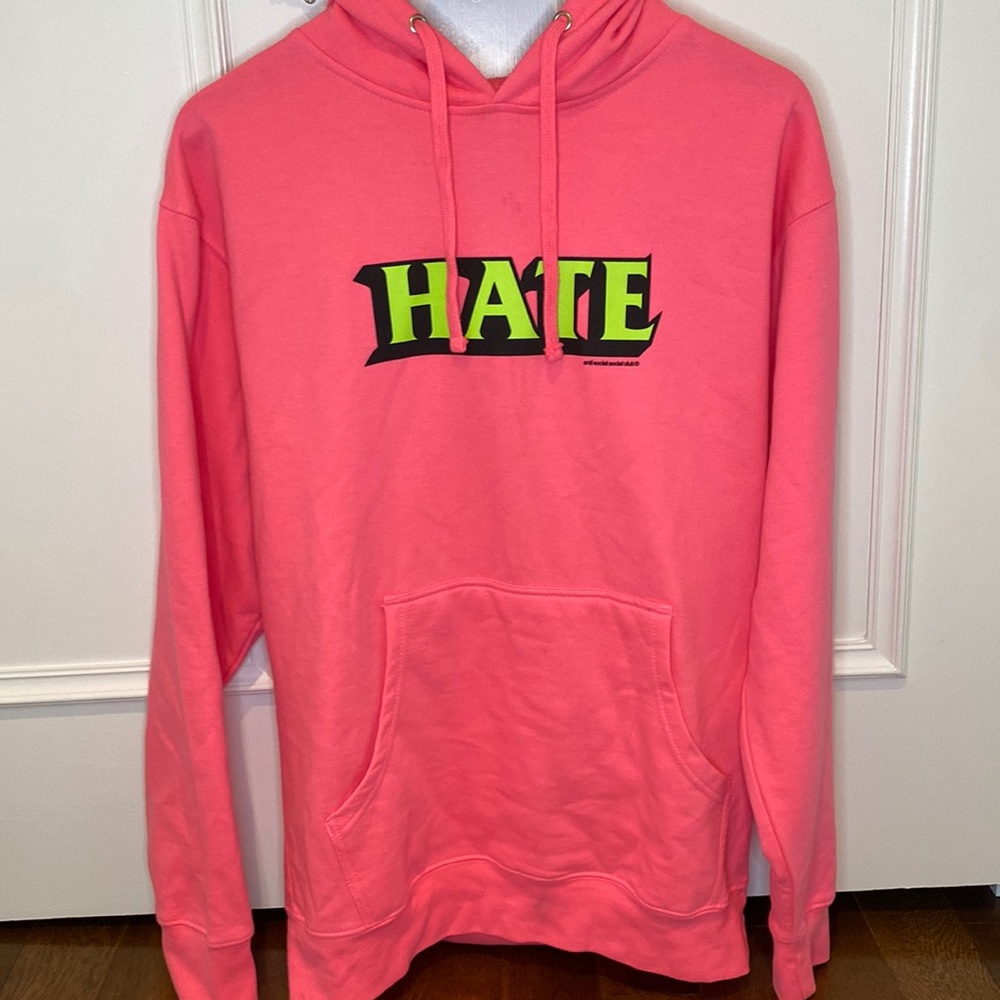 Anti Social Social Club - Pink Hate Hoodie , Medium